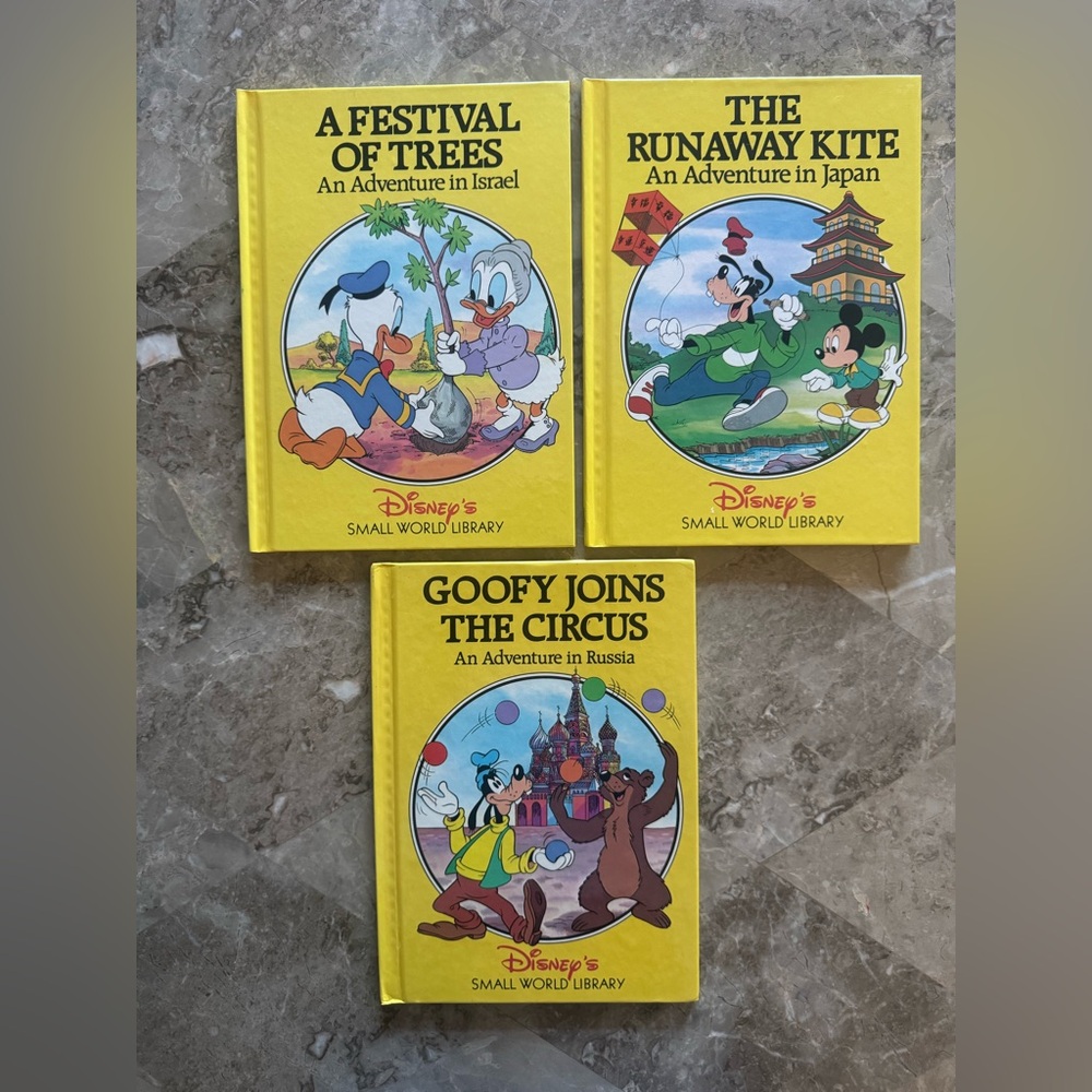 Disney set of 3 SMALL WORLD titles: Japan,Russia, Israel